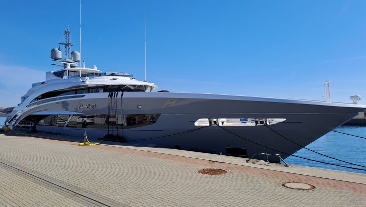 Photogrammetrische Vermessung von Bauteilen auf einem Schiff zur Erstellung eines 3D Modells für eine Yacht im Rostocker Hafen