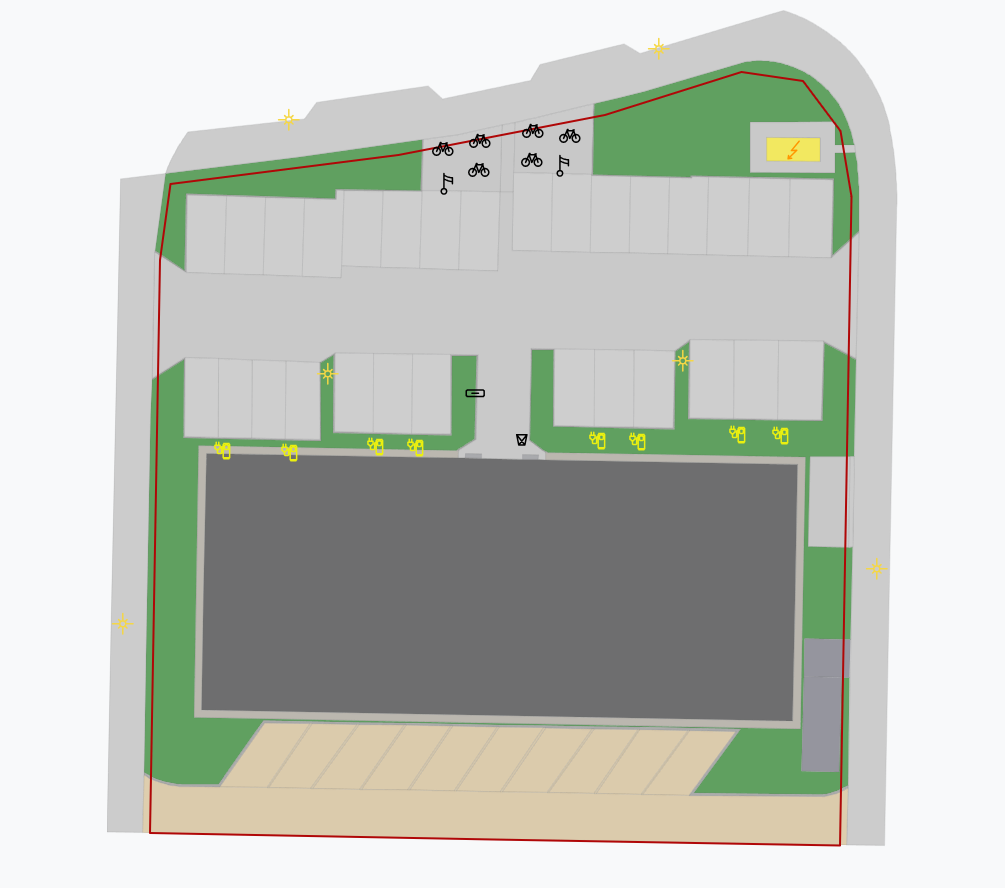 Ausschnitt aus dem GIS eines Wohnungsunternehmens in Rostock